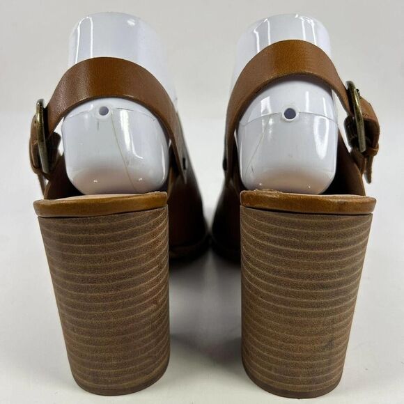 Madewell Brown Leather Heeled Mules - Picture 8 of 10